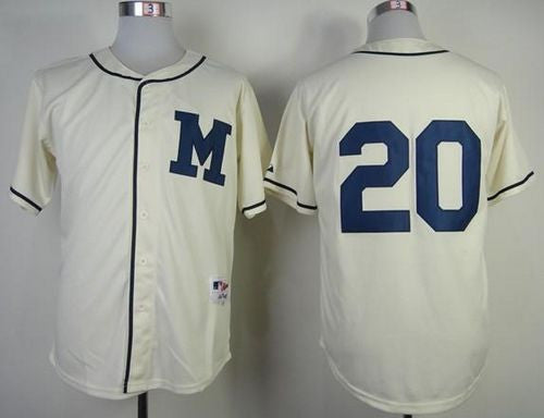 Jonathan Lucroy Milwaukee Brewers cream jersey