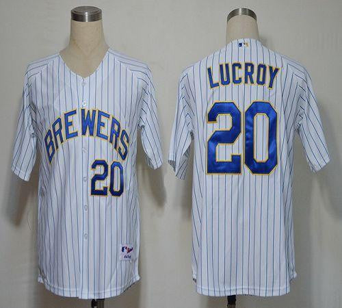 Jonathan Lucroy Milwaukee Brewers white jersey
