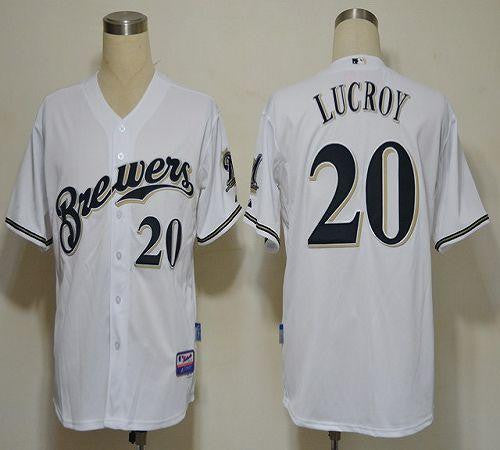 Jonathan Lucroy Milwaukee Brewers white jersey
