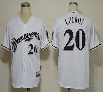 Jonathan Lucroy Milwaukee Brewers white jersey