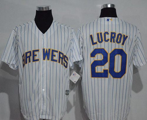 Jonathan Lucroy Milwaukee Brewers white jersey