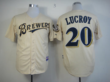 Locroy Milwaukee Brewers cream jersey