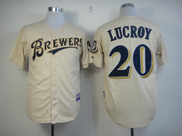 Locroy Milwaukee Brewers cream jersey