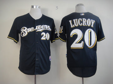 Lucroy Milwaukee Brewers blue jersey