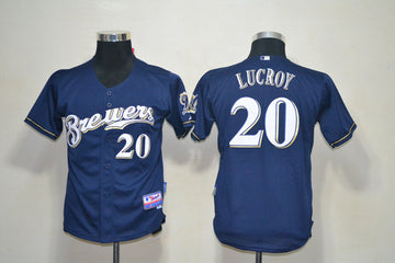 Lucroy Milwaukee Brewers blue jersey