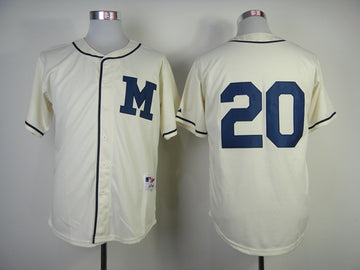 Lucroy Milwaukee Brewers cream jersey