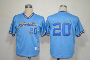 Lucroy Milwaukee Brewers blue jersey