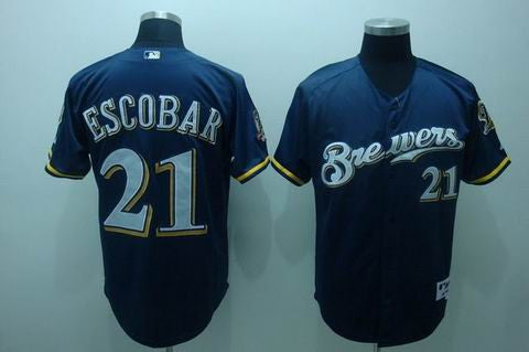 Escobar Milwaukee Brewers blue jersey