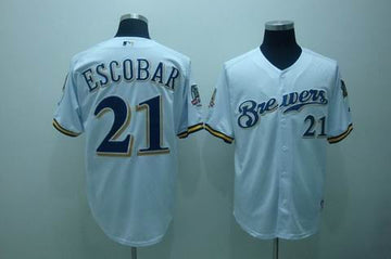 Escobar Milwaukee Brewers white jersey