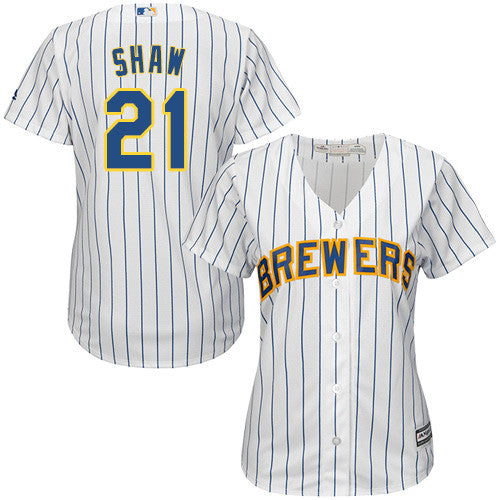 Travis Shaw Milwaukee Brewers white jersey