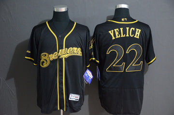 Christian Yelich Milwaukee Brewers black jersey