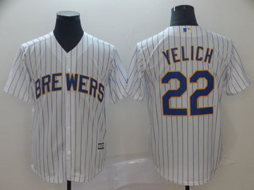 Christian Yelich Milwaukee Brewers white jersey