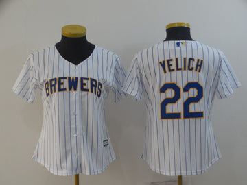 Christian Yelich Milwaukee Brewers white jersey
