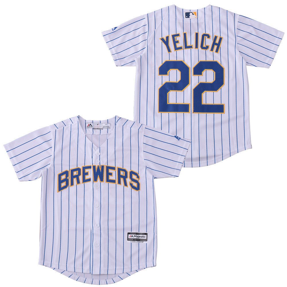 Christian Yelich Milwaukee Brewers white jersey