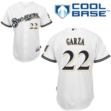 Garza Milwaukee Brewers white jersey