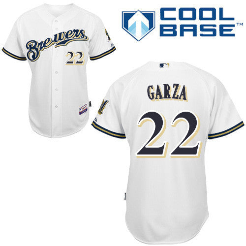 Garza Milwaukee Brewers white jersey
