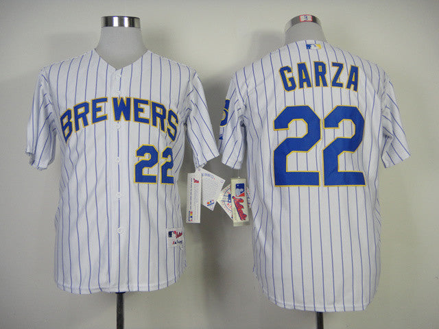 Garza Milwaukee Brewers white Throwback jersey