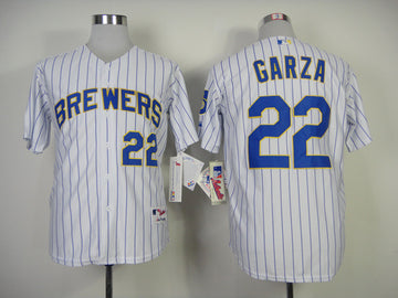 Garza Milwaukee Brewers white Throwback jersey