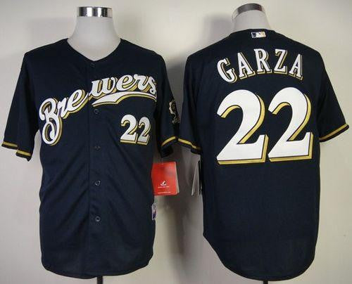 Matt Garza Milwaukee Brewers navy jersey