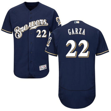 Matt Garza Milwaukee Brewers navy jersey