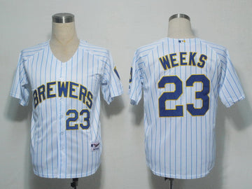 Rickie Weeks Milwaukee Brewers white jersey