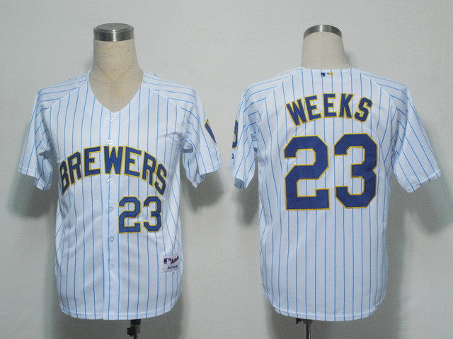 Rickie Weeks Milwaukee Brewers white jersey