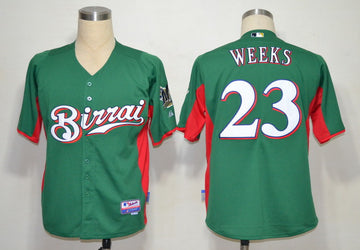 Weeks Milwaukee Brewers green jersey