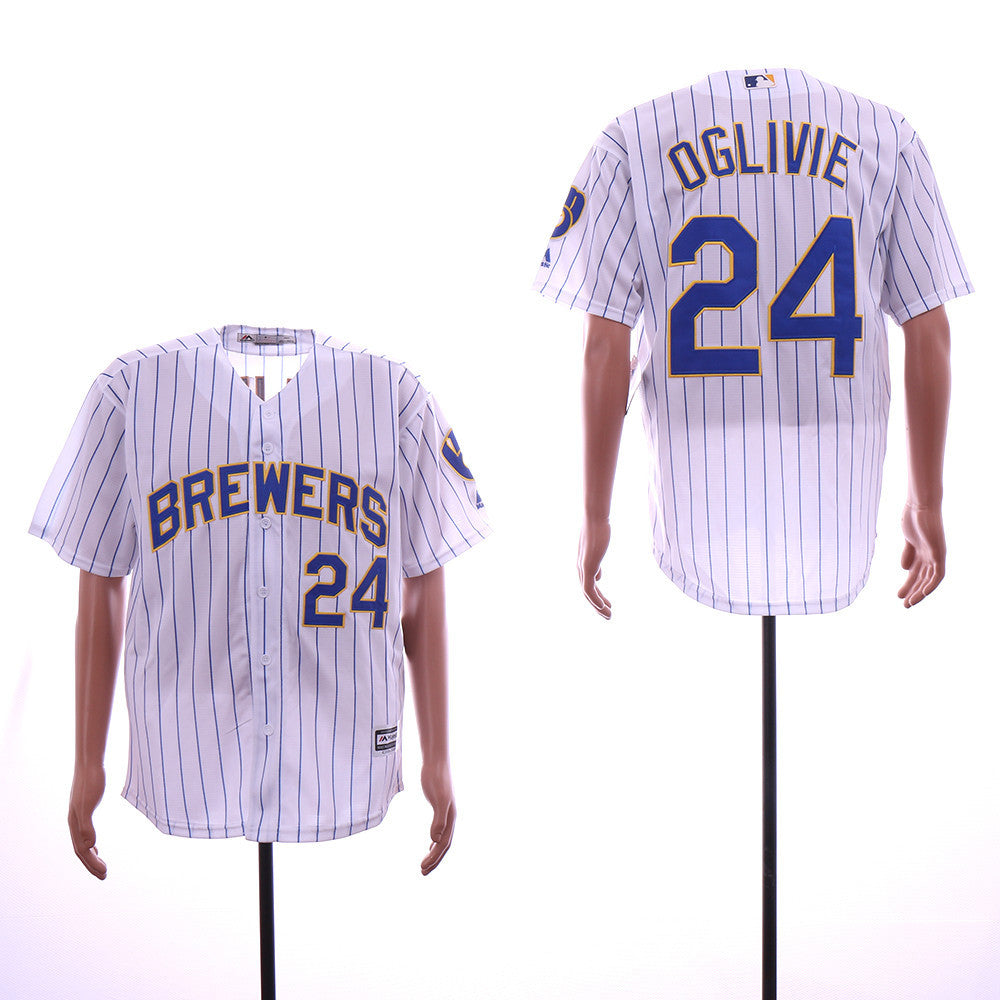 Ben Oglivie Milwaukee Brewers white jersey