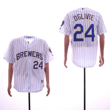 Ben Oglivie Milwaukee Brewers white jersey