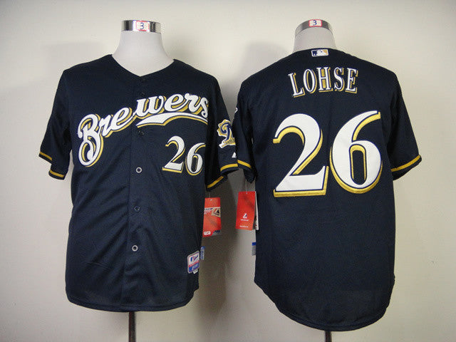 Lohse Milwaukee Brewers blue jersey