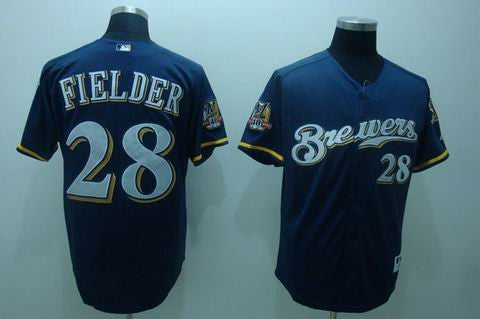 Prince Fielder Milwaukee Brewers blue jersey