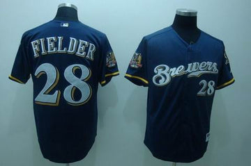 Prince Fielder Milwaukee Brewers blue jersey