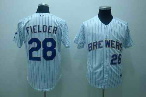 Prince Fielder Milwaukee Brewers white jersey