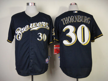 Thornburg Milwaukee Brewers blue jersey