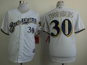 Thornburg Milwaukee Brewers white jersey
