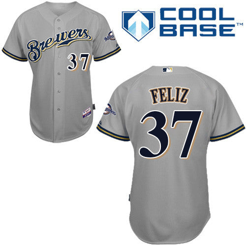 Neftali Feliz Milwaukee Brewers gray jersey