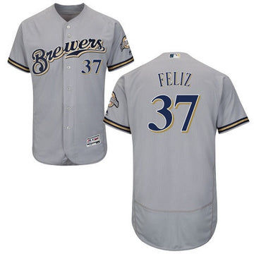 Neftali Feliz Milwaukee Brewers gray jersey