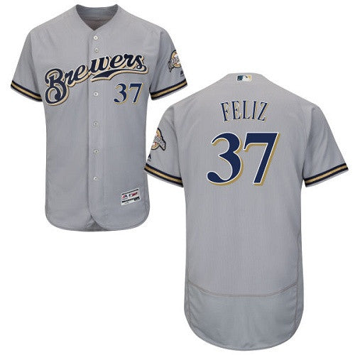Neftali Feliz Milwaukee Brewers gray jersey