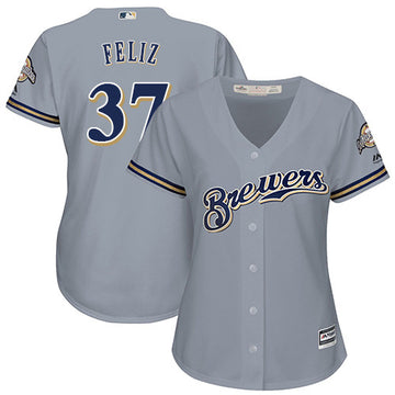 Neftali Feliz Milwaukee Brewers gray jersey