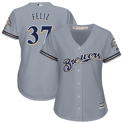 Neftali Feliz Milwaukee Brewers gray jersey
