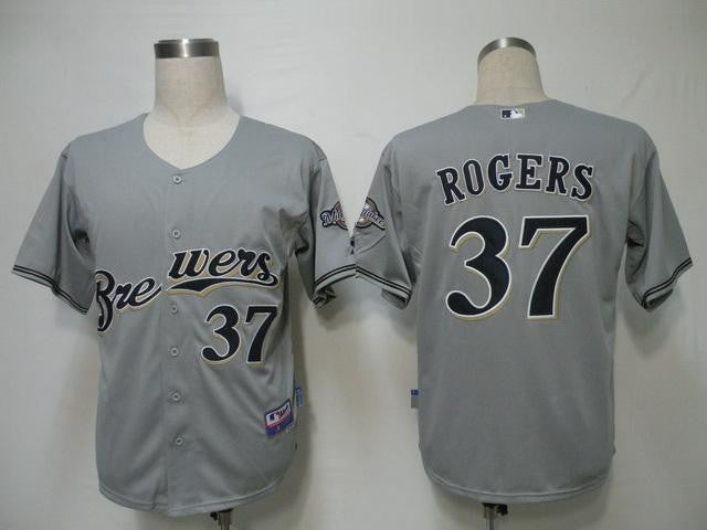 Rogers Milwaukee Brewers grey jersey