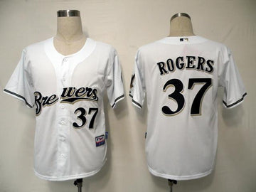 Rogers Milwaukee Brewers white jersey