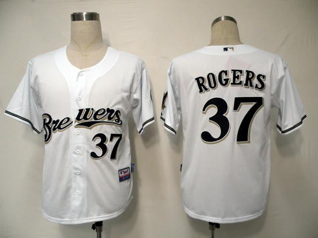Rogers Milwaukee Brewers white jersey