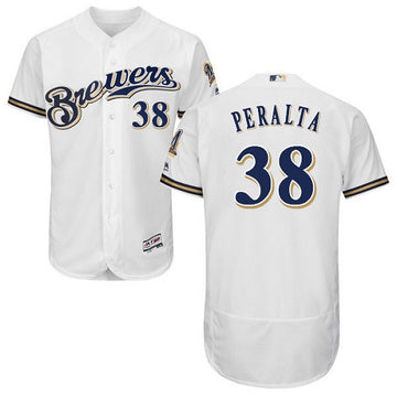Wily Peralta Milwaukee Brewers white jersey