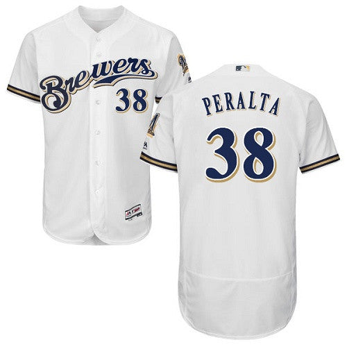 Wily Peralta Milwaukee Brewers white jersey