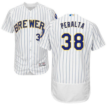 Wily Peralta Milwaukee Brewers white jersey