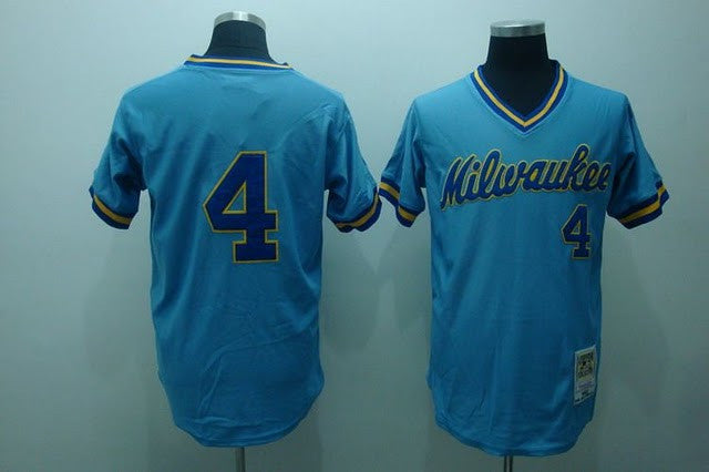 Paul Molitor Milwaukee Brewers blue jersey