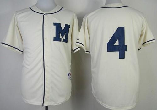 Paul Molitor Milwaukee Brewers cream jersey