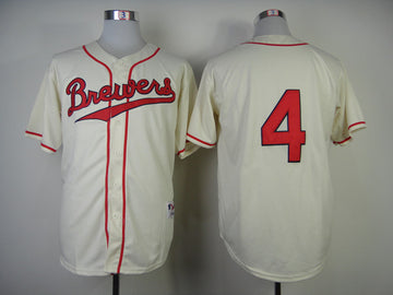 Paul Molitor Milwaukee Brewers cream jersey