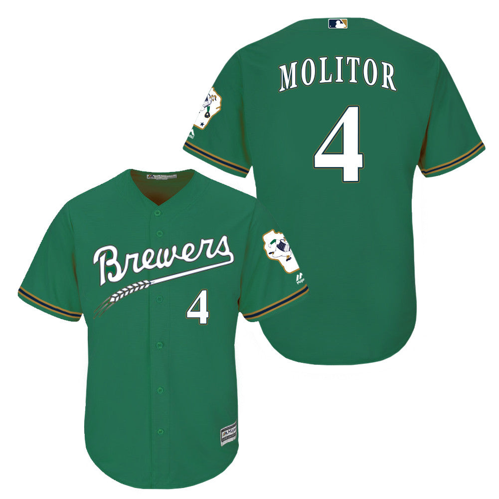 Paul Molitor Milwaukee Brewers green jersey